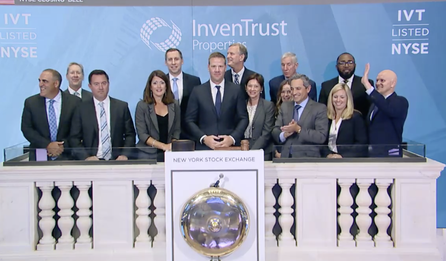 InvenTrust Lists on the NYSE and Rings Closing Bell